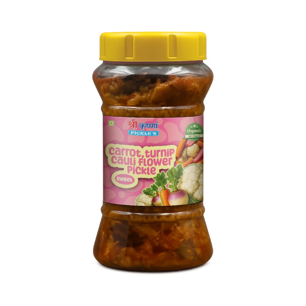 Carrot, Turnip & Cauliflower Pickle (Sweet) | Gajar, Shalgam Aur Gobhi Ka Achar (Meetha)